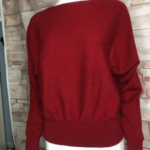 Eddie Bauer L Red wool sweater